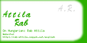 attila rab business card